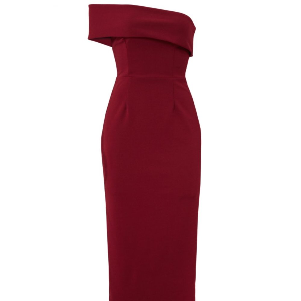 Burgundy Midi Katie May Dress - Size 4